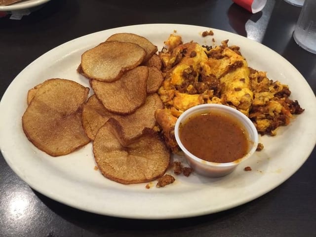 Chorizo with Eggs.